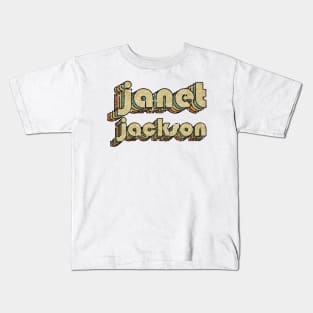 Janet Jackson // Vintage Rainbow Typography Style // 70s Kids T-Shirt